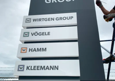 Sign installation Ottawa pylon sign ground mounting concrete